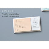 EMILy Sticky Notes Schedule Set 2pk Green, Lined