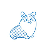 Kori Jirushi Clear Stamp, Large - Corgi Dog