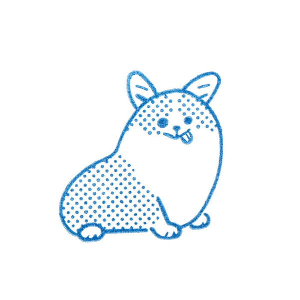 Kori Jirushi Clear Stamp, Large - Corgi Dog