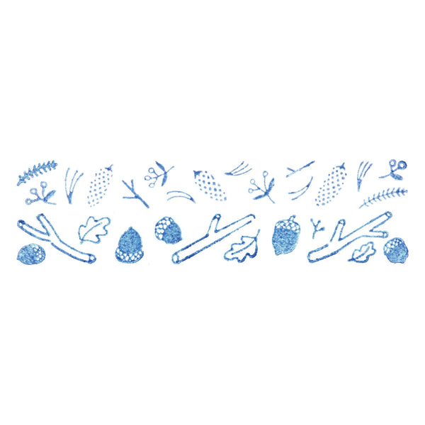 Kori Jirushi Clear Stamp, Large - Autumn Nuts