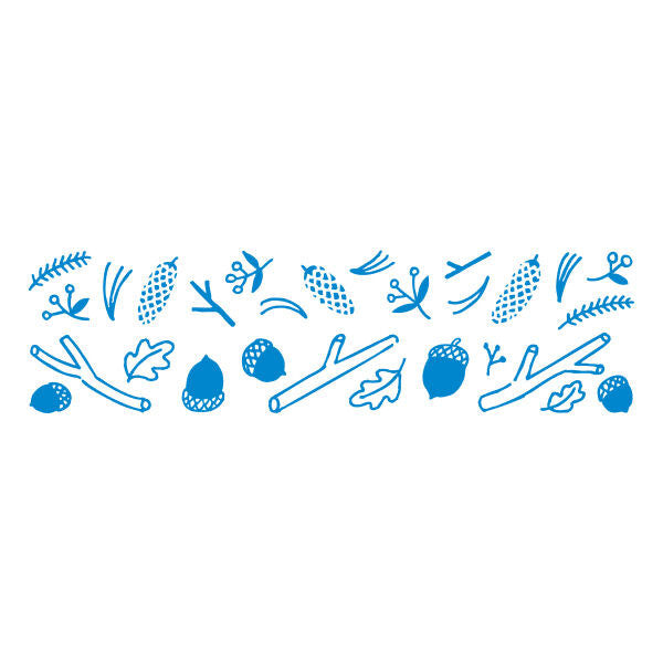 Kori Jirushi Clear Stamp, Large - Autumn Nuts