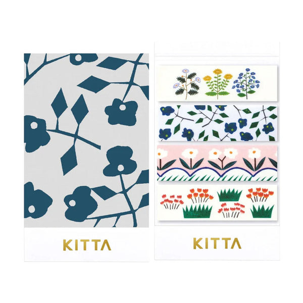 Hitotoki KITTA Compact Washi Tape Sticker Set - Flower 5