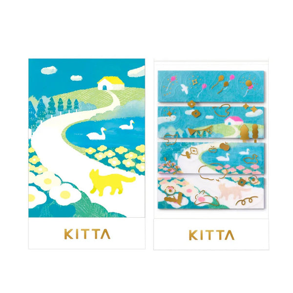 Hitotoki KITTA Compact Washi Tape Sticker Set - Hill