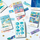 Hitotoki KITTA Compact Washi Tape Sticker Set - Hill