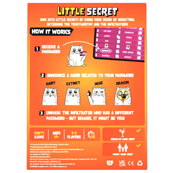 Exploding Kittens Bluffing Card Game - Little Secret