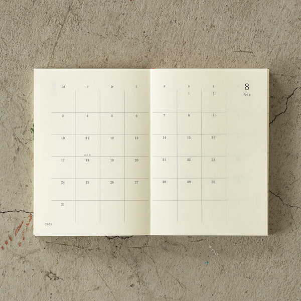 Midori MD 2026 Agenda, Weekly/Monthly - A6