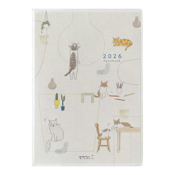 Midori 2026 Agenda, Weekly/Monthly - B6, Cats