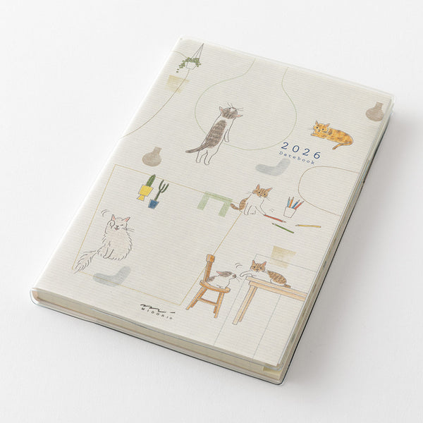 Midori 2026 Agenda, Weekly/Monthly - B6, Cats