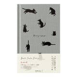 Midori 2026 Book-Style Agenda, Monthly - B6, Cats Grey