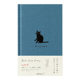 Midori 2026 Book-Style Agenda, Monthly - B6, Cats Navy