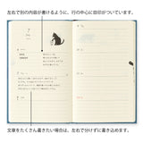 Midori 2026 Book-Style Agenda, Monthly - B6, Cats Navy