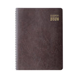 Midori 2026 Business Agenda, Weekly - A5, Brown