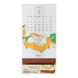 Midori 2026 Desk Calendar with Wood Stand - Dogs