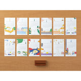 Midori 2026 Desk Calendar with Wood Stand - Dogs