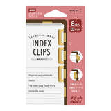 Midori Brass Index Clips 8pk Chiratto Medium