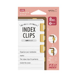 Midori Brass Index Clips 8pk Chiratto Small
