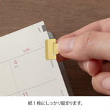Midori Brass Index Clips 8pk Chiratto Small