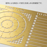 Midori Brass Calendar Template Stencil - Time Log & To Do
