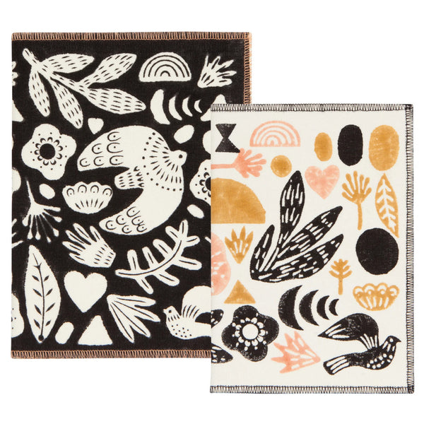 Danica Studio Cotton Cover Notebooks Set of 2 - Block Print, Myth