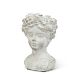 Abbott Cement Planter 7" - Woman with Flowers & Fruits