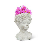 Abbott Cement Planter 7" - Woman with Flowers & Fruits