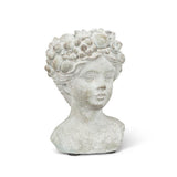 Abbott Cement Planter 7" - Woman with Flowers & Fruits