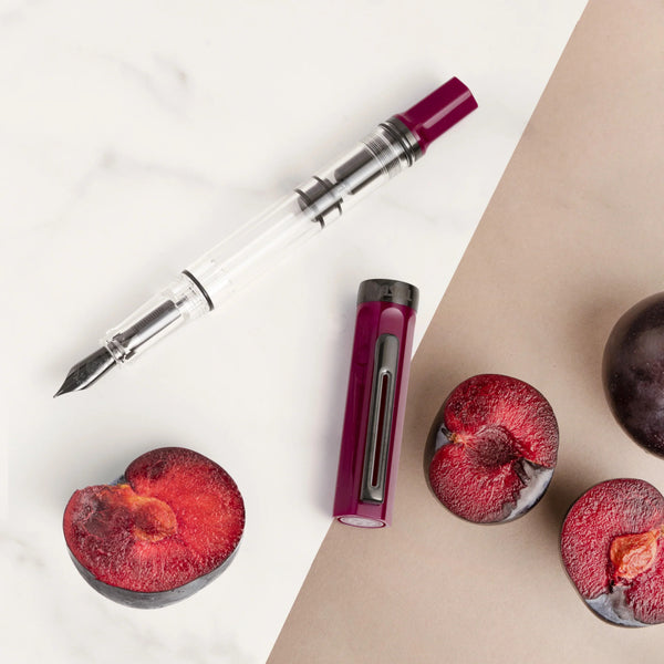 TWSBI Eco Plum & Onyx Fountain Pen, Medium