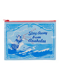 Blue Q Recycled Zipper Pouch - Stay Away