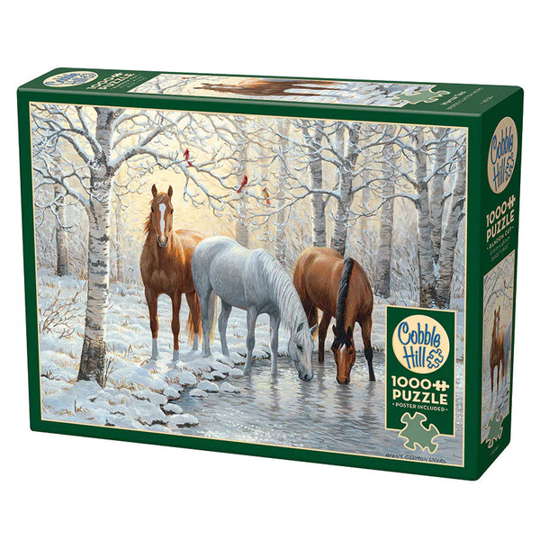 Cobble Hill 1000pc Puzzle - Winter Horses Trio