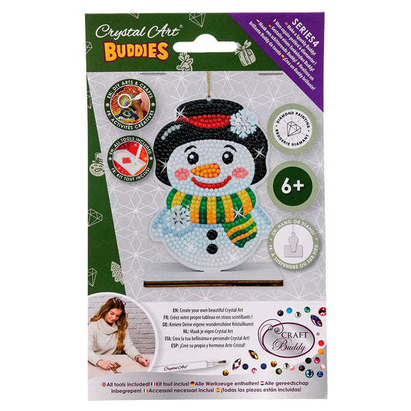 Craft Buddy Crystal Art Buddies Ornament Kit - Snowman