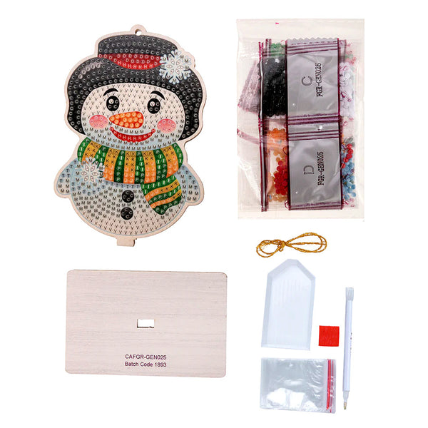 Craft Buddy Crystal Art Buddies Ornament Kit - Snowman