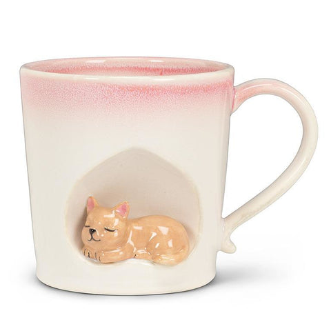 Abbott Stoneware Mug 14oz: Ombre Taper Mug With Cat