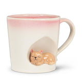 Abbott Stoneware Mug 14oz: Ombre Taper Mug With Cat