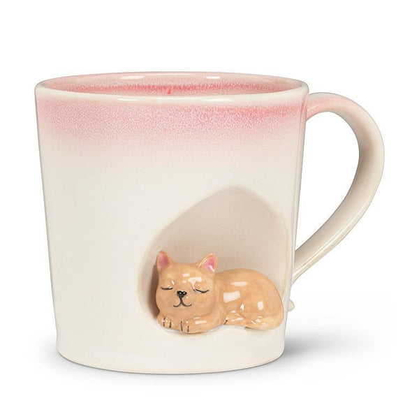 Abbott Stoneware Mug 14oz: Ombre Taper Mug With Cat