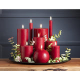 Abbott Luxlite LED Flameless Wax Candle 4" Red Ball