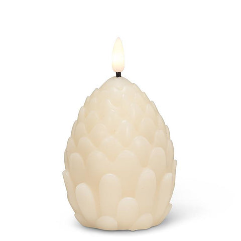 Abbott LED Flameless Candle 4": Ivory Pinecone