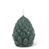 Abbott LED Flameless Candle 4": Dark Green Pinecone