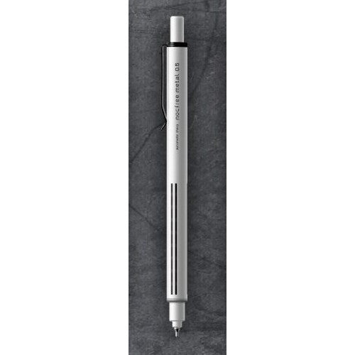 Bandai-Namco Sun-Star NocFree Metal Automatic Sharp Mechanical Pencil 0.5mm White