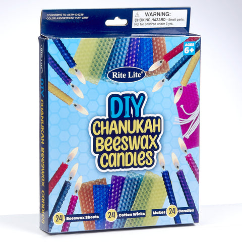 Rite Lite DIY Chanukah Beeswax Candle-Making Kit 24pk