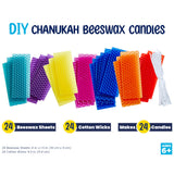 Rite Lite DIY Chanukah Beeswax Candle-Making Kit 24pk
