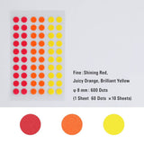 Stalogy 8mm Adhesive Washi Tape Dots - Warm Colours