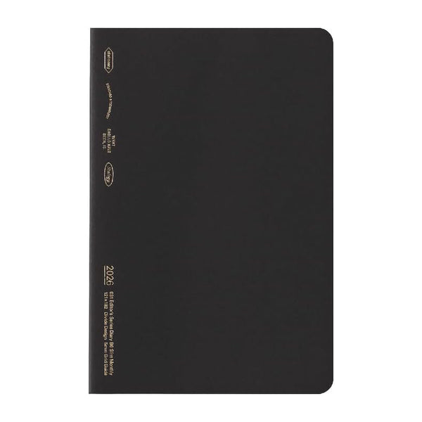 Stalogy 2026 Agenda - Monthly, B6 Slim, Black