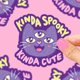 Turtle's Soup Vinyl Sticker - Kinda Spooky Kinda Cute Cat