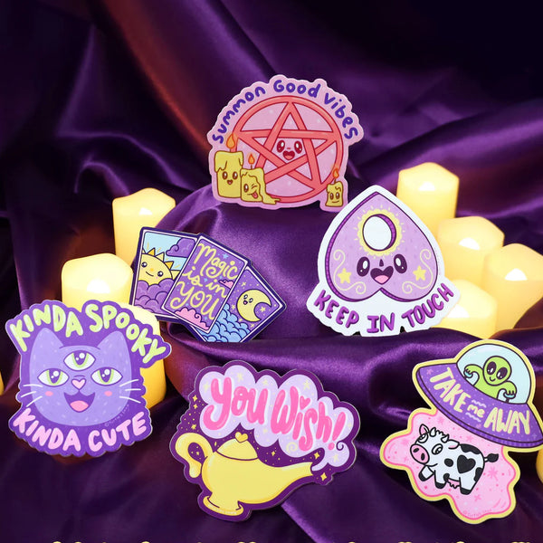 Turtle's Soup Vinyl Sticker - Kinda Spooky Kinda Cute Cat