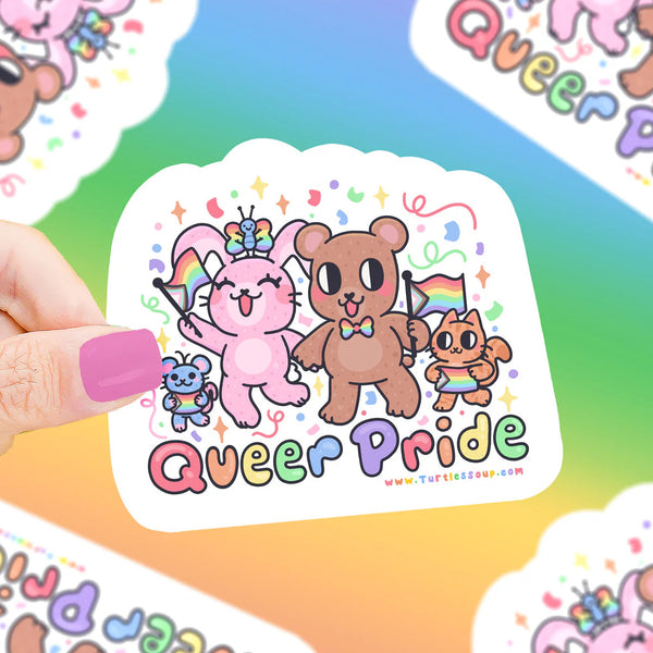 Turtle's Soup Vinyl Sticker - Queer Pride Animals