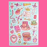 Turtle's Soup Glitter Vinyl Sticker Sheet - Dungeon Adventure
