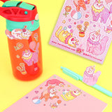 Turtle's Soup Vinyl Sticker Sheet - Clown Cats