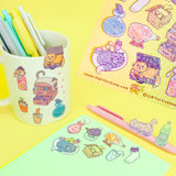 Turtle's Soup Vinyl Sticker Sheet - Liquid Cats