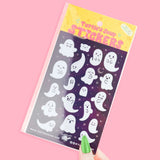 Turtle's Soup Shimmer Vinyl Sticker Sheet - Haunting Ghosts