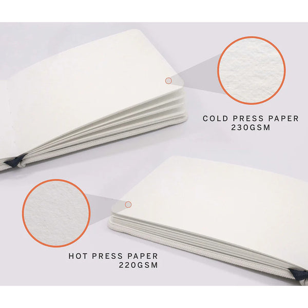 Etchr 100% Cotton Mixed Media Sketchbook, A4 Landscape, Cold Pressed